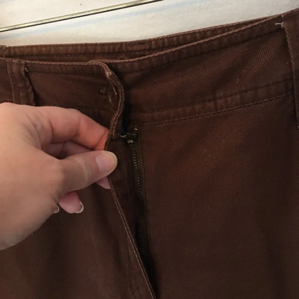 Duck‎ Head Vintage Womens Brown Denim Walking Shorts, High Rise, size 10 - Picture 3 of 8